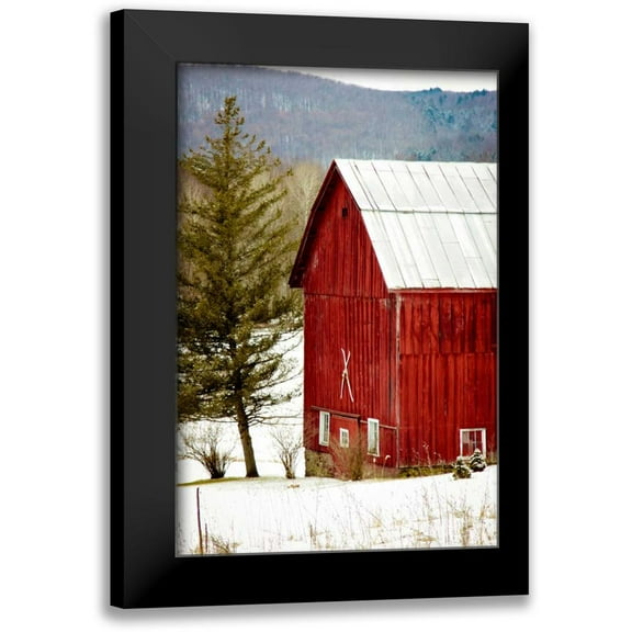 Poynter, Kelly 11x14 Black Modern Framed Museum Art Print Titled - Red Barn House