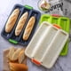 thumbnail image 4 of Hornear Baguette, Molde Para Baguette De Silicona Antiadherente De 3 Cavidades, Bandeja Para Hornear Pan Para Pan Francés Sweethay HA042326-01, 4 of 6
