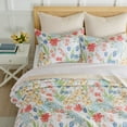 thumbnail image 4 of Levtex Home - Radella Quilt Set - Twin Quilt and One Standard Sham - Floral - Red, Yellow, Blue, Teal, Green, White - Quilt (68x86in.) and Sham (20x26in.) - Reversible - Cotton, 4 of 4