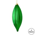 thumbnail image 3 of Vickerman 8" Green Shiny Line Finial Ornament, Pack of 4, 3 of 3