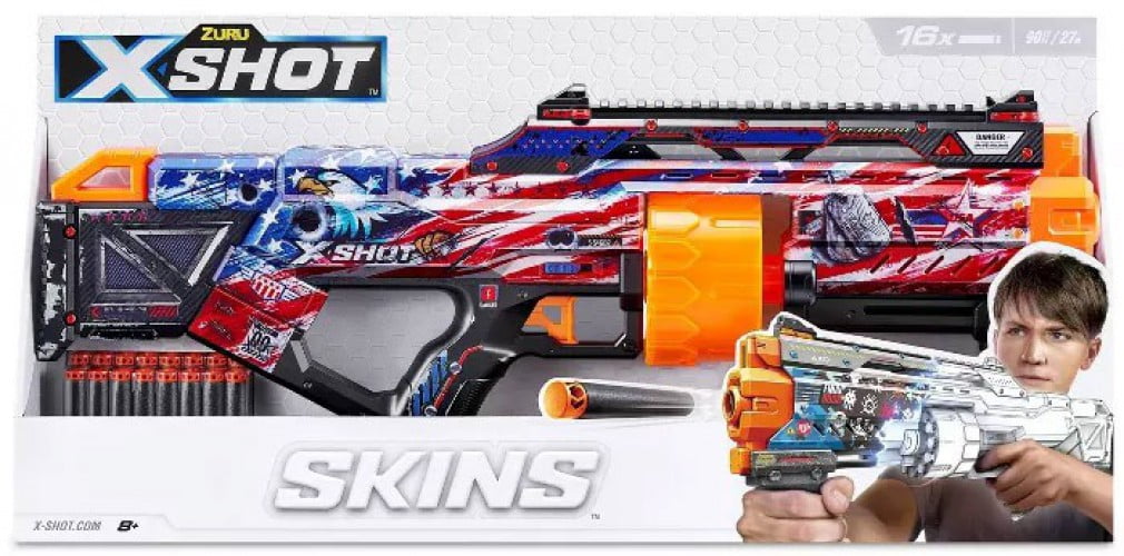 X-SHOT Insanity Motorized Rage Fire Gatlin Blaster with 40-Dart