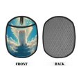 thumbnail image 2 of Pofeuu Sunshine Cute Winged Cat Print Silicone Pot Mat Mitten With Hanging Loop Heat Resistant Oven Mitts Non-Slip Bbq Baking Smoking Potholders, 2 of 7