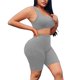 thumbnail image 4 of Leggings Fitness Sport Stretch Short Pants Mujer Pantalones de yoga, Gris, L Scienceny AP002149-15, 4 of 7