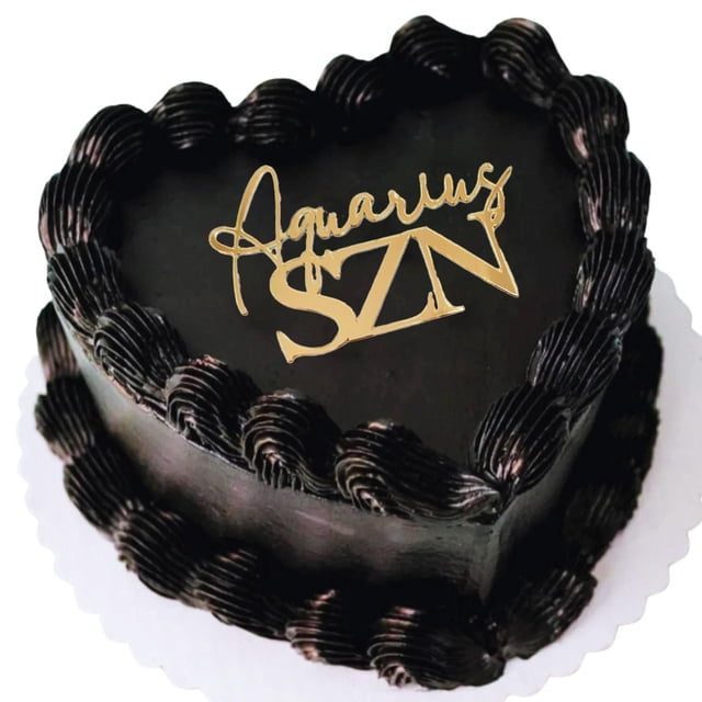 Adornos para tartas Snlioek Aquarius Season Acrílico Dorado