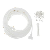 figatia Misting Cooling System Outdoor Mister System Automatic Watering Irrigation for Waterpark, Backyard, Summer, Deck, Trampoline White