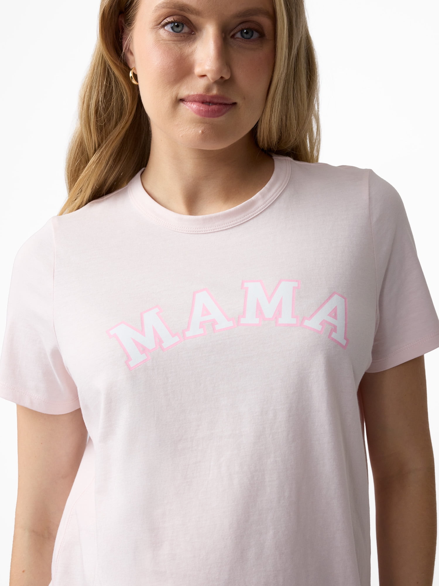Ingrid & Isabel For Every Belly Women's Maternity Short Sleeve Relaxed Crew Graphic Tee, Sizes S-XXL