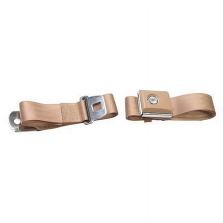 Scott Drake SB-PR-PBSB Push Button Seat Belt Parchment