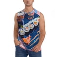 thumbnail image 2 of Fotbe Men's Colorful Sushi Food Art Print Men's Sleeveless Muscle Tank Tops Casual T-Shirts for Gym Workout Beach-3X-Large, 2 of 8