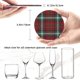 thumbnail image 4 of Posavasos de cuero de 6 piezas, posavasos de cuadros irlandeses rojos con estampado de tartán Maguire para bebidas, posavasos para tazas, regalo de inauguración de la casa, ideal para la decoración, 4 of 7