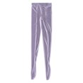 thumbnail image 6 of YEAHDOR Womens Wetlook Leggings Nylon Zipper Crotch Tights Rave Party Pants Trousers Light Purple M, 6 of 7