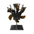 thumbnail image 4 of Fireplace Fan Blower with Overheating Protection Wood Burner Stove Heat Powered Fan for Home Hotel, Gold, 4 of 9