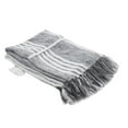 thumbnail image 5 of Sterling Birch Harbor Striped Organic Cotton Throw Blanket, Gray & White, 50" x 60", 5 of 9