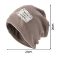 thumbnail image 3 of Dyfzdhu Women Pullover Cap Autumn Winter Fashion Solid Color Pile Ear Protection Warm Knitted Hat Black, 3 of 5