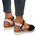 thumbnail image 5 of NexTorq Closed Toe Platform Wedge Sandals, 2026 Espadrilles Wedges for Women Heel Casual, Women's Espadrilles Dressy Sandals, Comfortable Anti Slip Summer Shoes with Adjustable Buckle Ankle Strap, 5 of 6