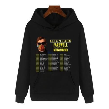 

Elton John Farewell Yellow Brick Road hoodie Sweatshirt Logo Printed Women men Pullovers