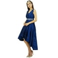 thumbnail image 3 of Bimba Women's Asymmetrical Party Prom Dress Scalloped Neck & Beaded Belt, 3 of 9