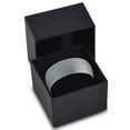 thumbnail image 3 of Tungsten I Love You 3000 Quote Engraved Band Ring 8mm Men Women Comfort Fit Blue Dome Brushed Gray Polished, 3 of 4