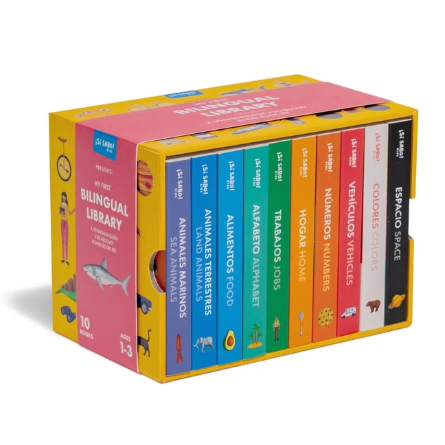 Si Sabo Kids My First Bilingual Library: A Spanish-English Vocabulary Board Book Set of Colors, Numbers, Animals, Abcs, and More, (Paperback)