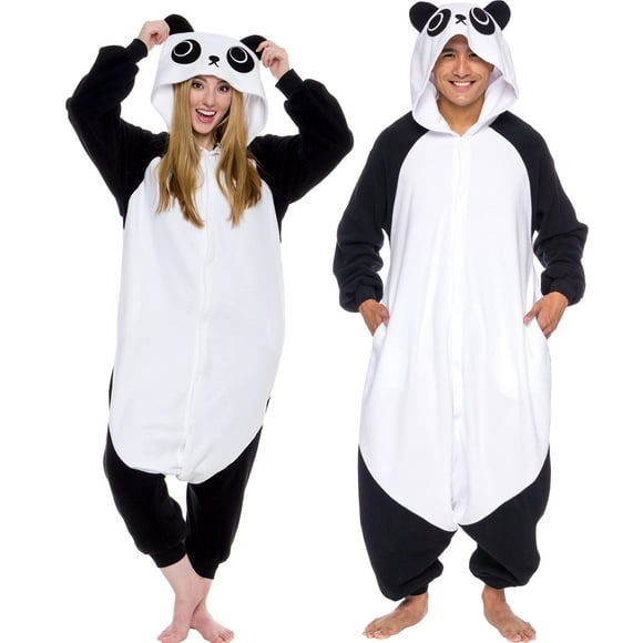 ¡El disfraz es divertido! Mono para adulto con diseño de animal panda de Halloween, talla XL