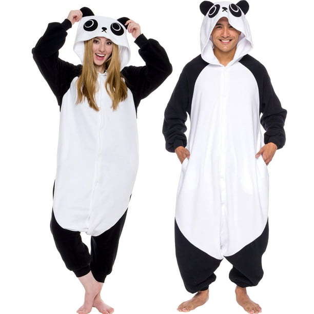 ¡El disfraz es divertido! Mono para adulto con diseño de animal panda de Halloween, talla XL