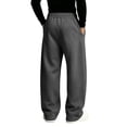 thumbnail image 4 of Men's Baggy Sweatpants Wide Leg Solid Color with Elastic Drawstring Waist Casual Loose Lounge Joggers, 4 of 4