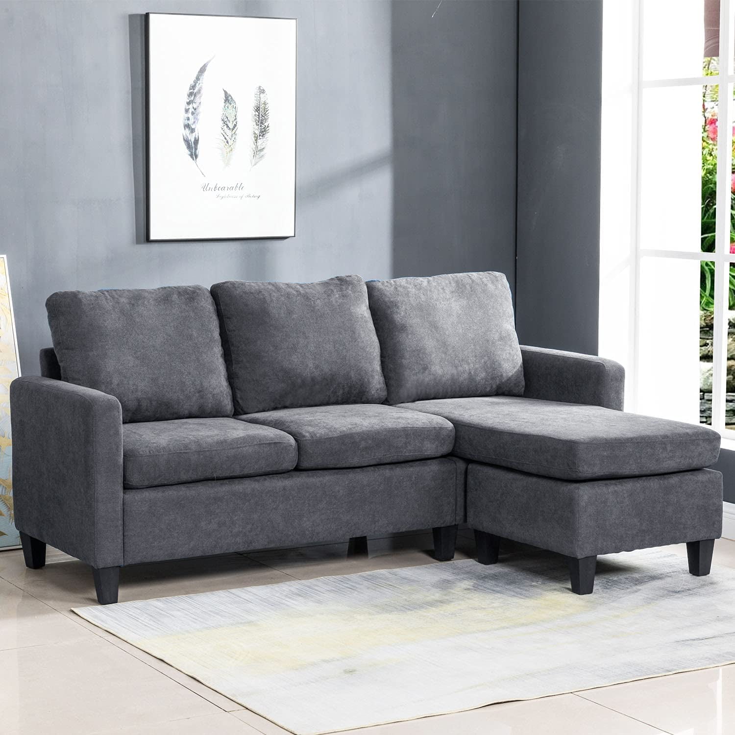 l shaped futon sofa