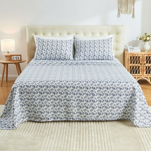 Gogreen Juego de Sábanas de 4 Pzas con Bolsillo Profundo de 16 Pulgadas, Juego de Sábanas de Microfibra Transpirable Súper Suave Tamaño Queen, Juego de Sábanas de Lujo para Decoración Del Hogar