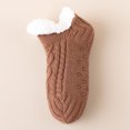 thumbnail image 3 of Womens Fuzzy Socks with Grips Non Slip Warm Cozy Fluffy Winter Slipper Socks Gifts (Brown), 3 of 5