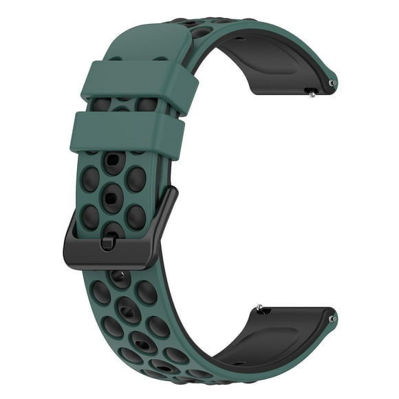 Lishi Universal 20mm Soft Silicone Watch Band for Garmin Venu 2 Plus and Venu Sq 2 - Double Color Design