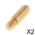 thumbnail image 1 of 2X tornillos de extensión de billar, junta de taco de billar, parte de latón, tornillo de taco de billar 2 piezas, 1 of 8