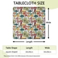 thumbnail image 2 of Colorful Mushroom Plant Light Blue Pattern Square Fitted Tablecloth with Elastic Edge,Square Table Cover,Washable Elastic Table Cover for Home Kitchen Party Decor 34"x34", 2 of 6
