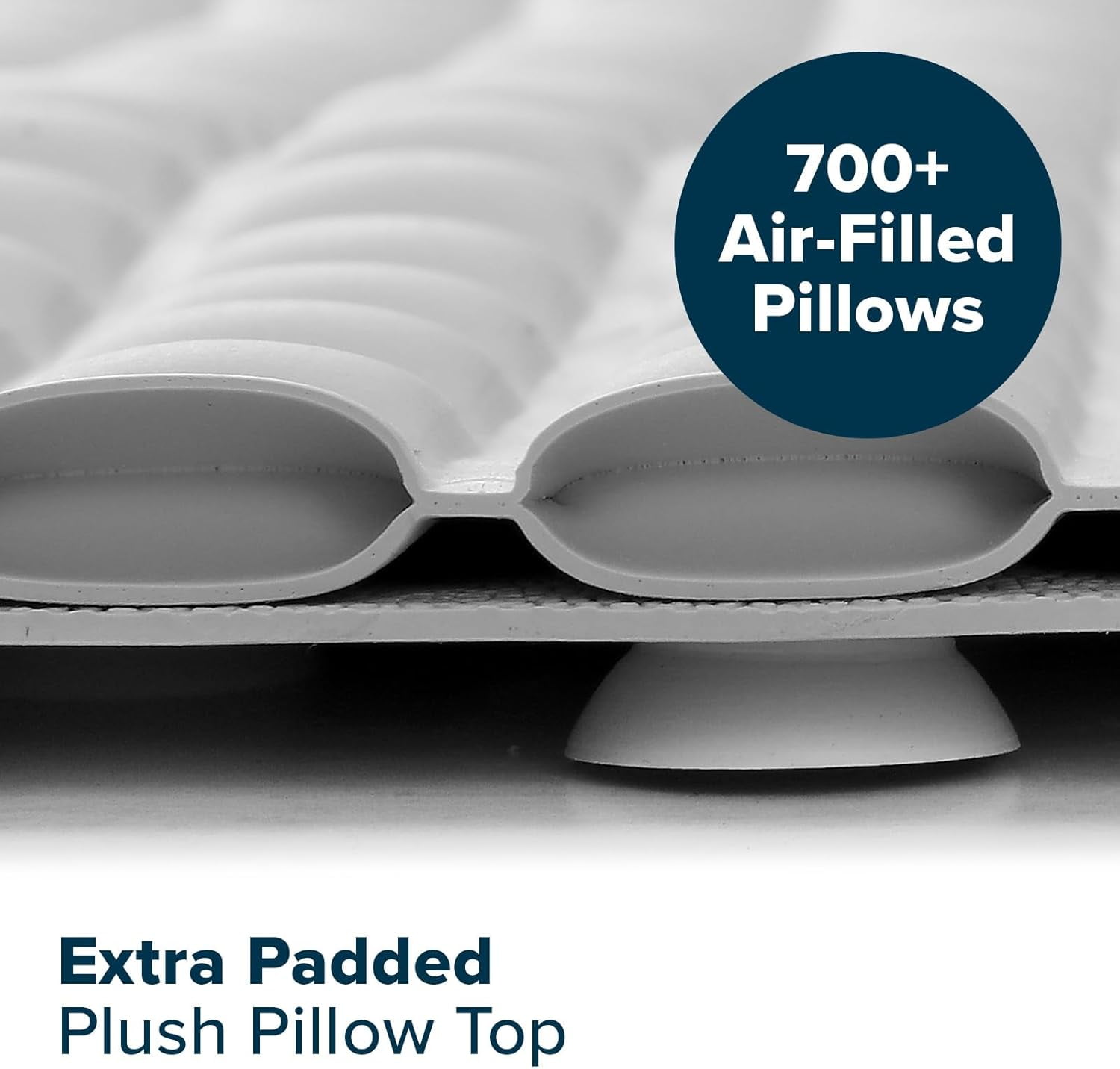 SlipX Solutions Foot Friendly Pillow Top Plus Safety Bath Mat, 15 x 27