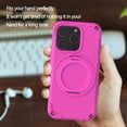 thumbnail image 5 of Dteck Compatible with iPhone 16 Pro Max Case with Screen Protector, Rugged Magnetic Case with Ring Stand Compatible with MagSafe, Heavy-Duty Military Grade Shockproof Phone Kids Cover 6.9 inch,Rose, 5 of 8