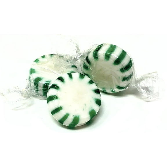 SweetGourmet Spearmint Green Starlights Candy | Arcor Pinwheel Mint Wrapped Hard Candy Bulk | 2 Pounds