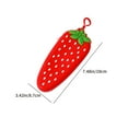 thumbnail image 3 of PureCasa Creative Fruit Pencil Cases Freshman Stationery Storage Bags, Silica Gel Lightweight Portable Pencil Pouch Bag for s, Supplies, 7.5"x3.4"x2", 1 Pack, Strawberry, 3 of 8