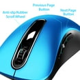 thumbnail image 6 of memzuoix Wireless Optical Mouse for Laptop, 5 Buttons 1400 DPI Wireless Mouse with USB Receiver, Cordless Computer Mice for Chromebook, Desktop, PC, Macbook - Blue, 6 of 9