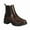 Brown, variant on Elastic Chelsea Ankle Boots for Women Fashion Lug Sole Chunky Heels Comfortable Platform Ankle Booties