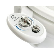 Boss Bidet Luxury Dual Nozzle Self Cleaning Non Electric Cleans Rear Toilet Attachment, White