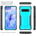 thumbnail image 3 of ExoGuard For Google Pixel 6 Pro Case, Rubber Shockproof Full-Body Phone Case with Kickstand (Blue), 3 of 8