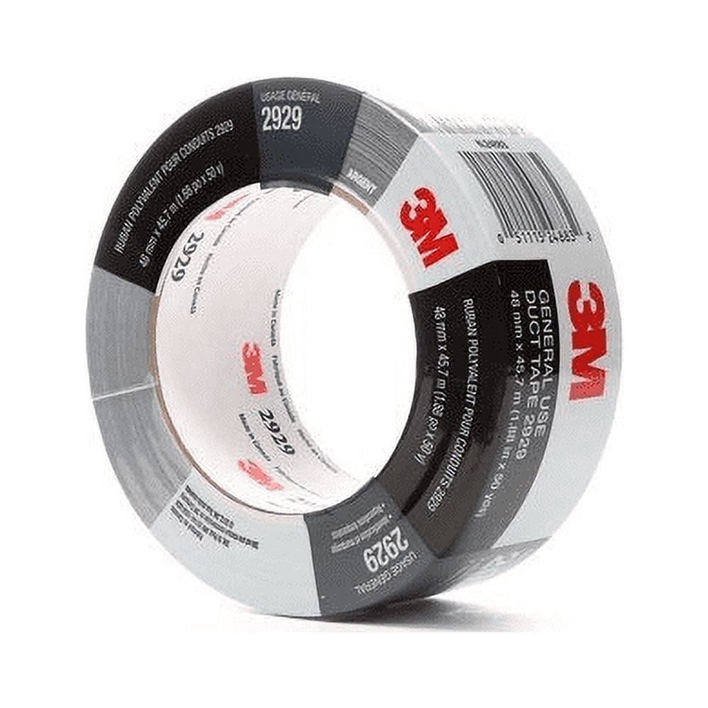Silver 3M 2929 Duct Tape 2" X 50 Yard Roll (24 Pack)