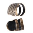thumbnail image 2 of Thimble Metal Retro Sewing Thimbles Adjustable Finger Protector DIY Quilting Tools for Embroidery Needlework(Cyan blue ), 2 of 3