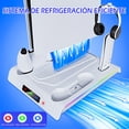 thumbnail image 2 of YUOY Soporte de Enfriamiento para PS5 con Cargador Dual para Controladores, Iluminación RGB y Almacenamiento de Juegos – Todos los Accesorios para PS5 en Uno Compatible con PS5 Pro/Slim/Original, 2 of 7