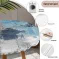 thumbnail image 3 of Blue Grey Round Tablecloth for 45-54 Inch Tables,Fitted Table Cover with Elastic Edge,Modern Oil Painted Abstract Art Aesthetics Waterproof Outdoor Table Cloth Protector for Patio Garden Dinner, 3 of 9