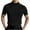 Black, variant on Chbgutlmr Mens T Shirts Trendy High Neck Short Sleeve Slim Fitting Tops Summer Casual Texture Tshirts