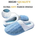 thumbnail image 3 of HOMEHOT Womens Fuzzy Slippers Plush Lined Memory Foam Slippers Chenille Scuff Slippers for Women Slip on House Shoes Adult Blue Size 8 Female, 3 of 6