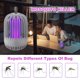 thumbnail image 2 of Trampa para moscas eléctrica para interiores, matamosquitos recargable con luz y lazo colgante, lámpara LED portátil para matar USB, 2 of 6