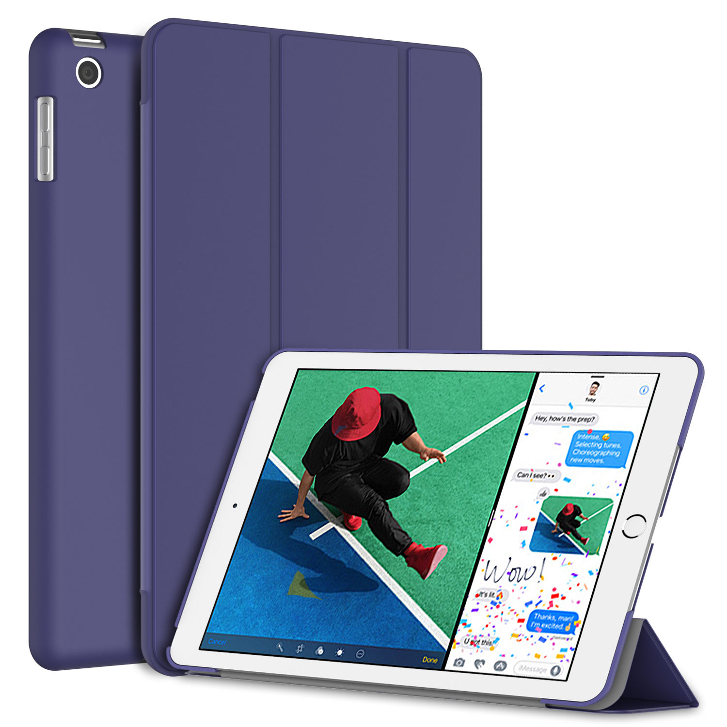 New iPad 2017/2018 iPad 9.7'' Case, SuprJETech SlimFit Smart Case