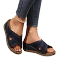 thumbnail image 3 of Willtoo Orthopedic Shoes for Women Summer Dressy Ladies Sandals Criss Cross Hollow Slipper Comfy Arch Support Wedge, 3 of 4