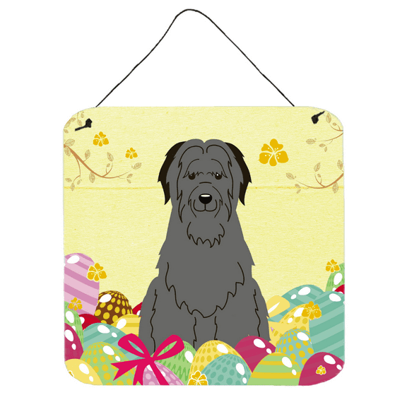 Carolines Treasures BB6081DS66 Easter Eggs Briard Black Wall or Door Hanging Prints