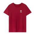 thumbnail image 1 of Camiseta para mujer Ropa casual de verano Camisa ligera con cuello redondo para acampar Rojo, 1 of 7